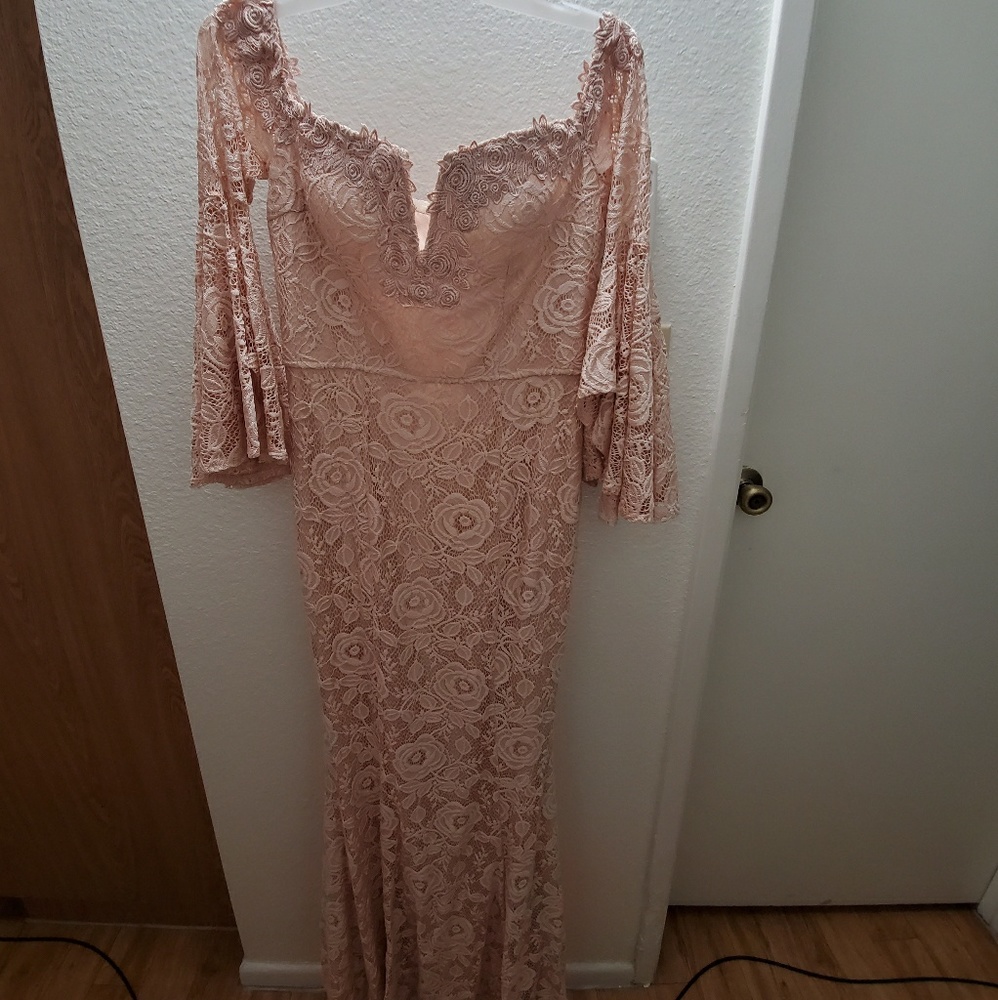 Light pink lace dress